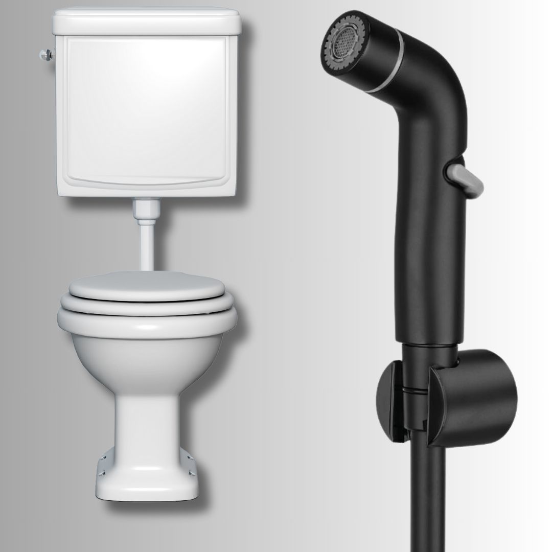 Kit complet Flexible Douchette pour WC  » shattaf NOIR « 