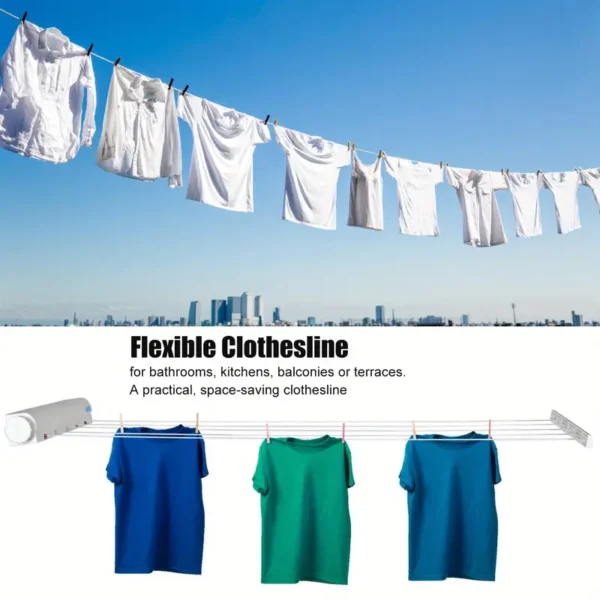 Sèche linge extensible - séchoir mural Rollfix 210 Longline – Image 13