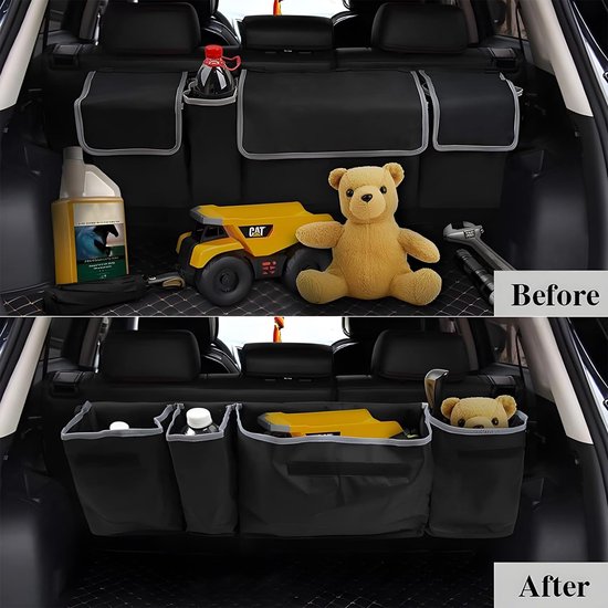 Organiseur de coffre pour voiture, sac de rangement 4 compartiment